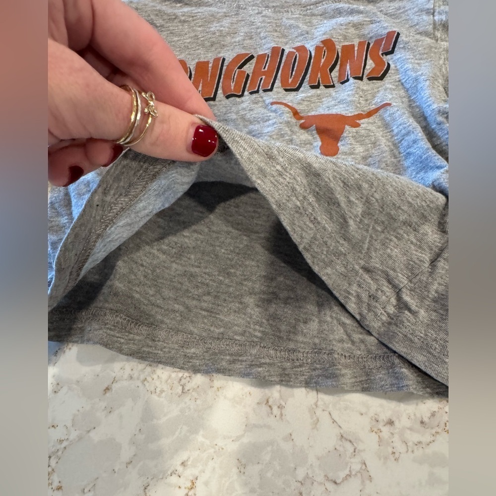 2T - Longhorns UT Austin, Champion Heather Gray Athletic Top - Picture 4 of 7